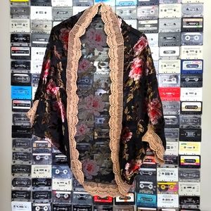 Rose Burnout Velvet Shruc